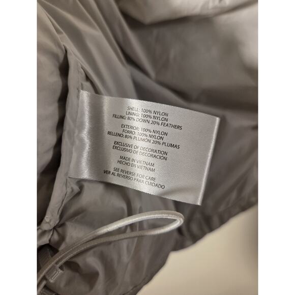 Eddie Bauer Womens L 650 Down Packable Lightweight Jacket Puffer Coat Silver - Picture 7 of 10